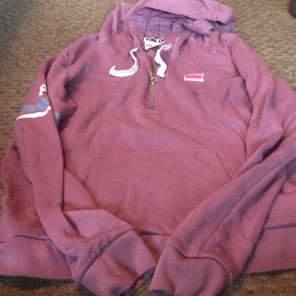 PINK Victoria's Secret Tops - Dusty rose? Hoodie-zip at top